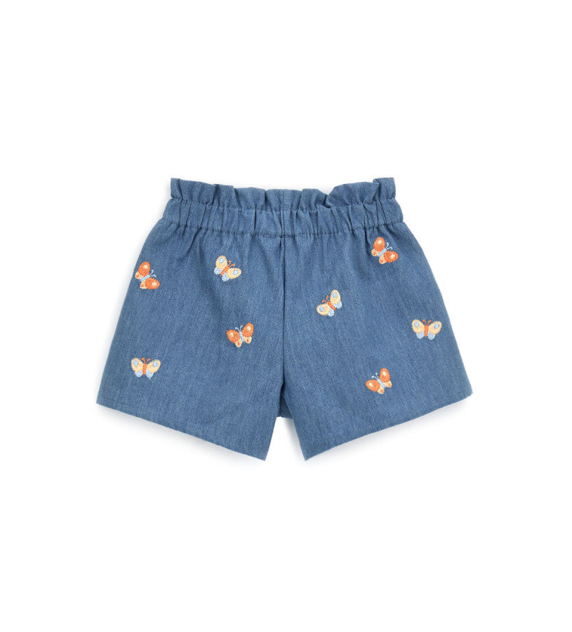 Bermuda shorts with ruffles