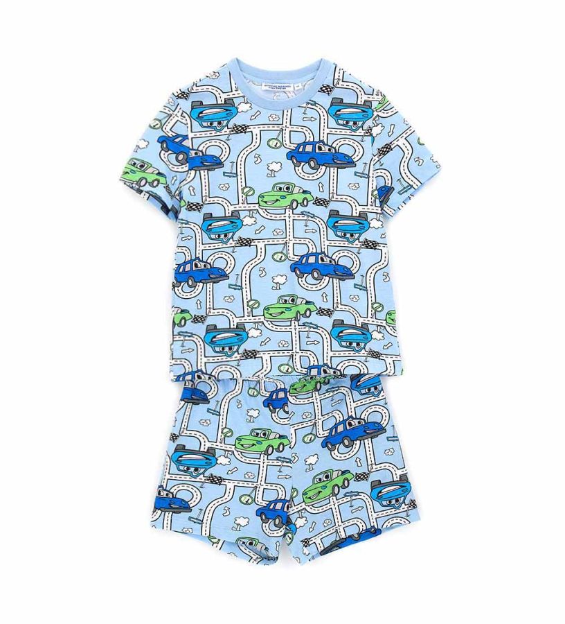 Short pajamas with print