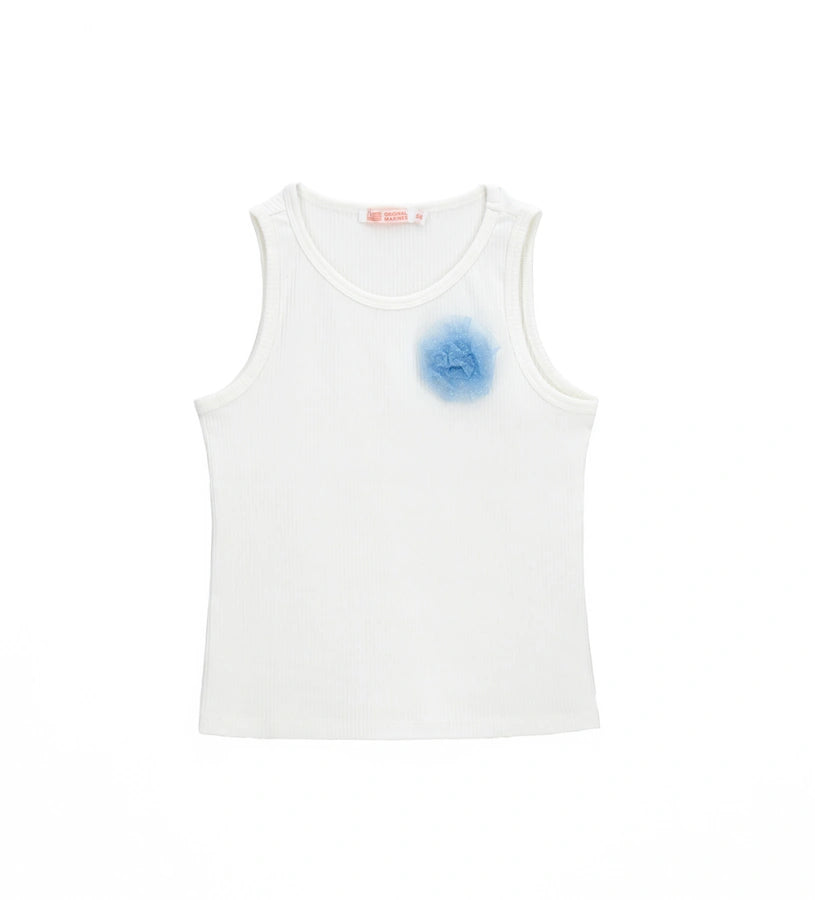 Tank top with tulle