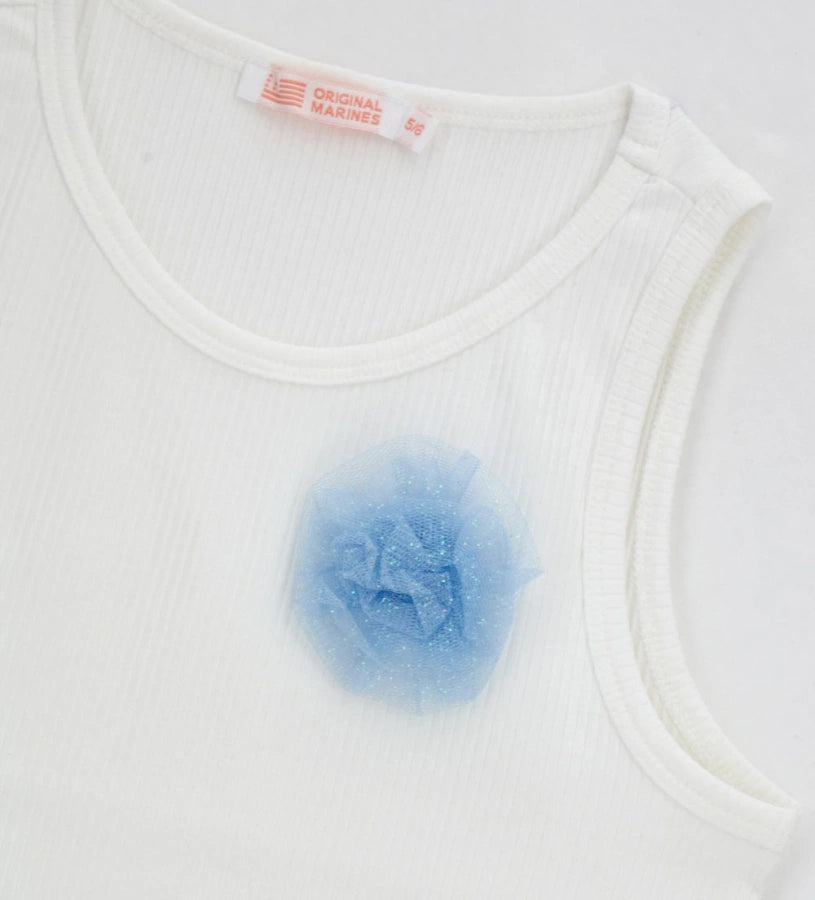 Tank top with tulle
