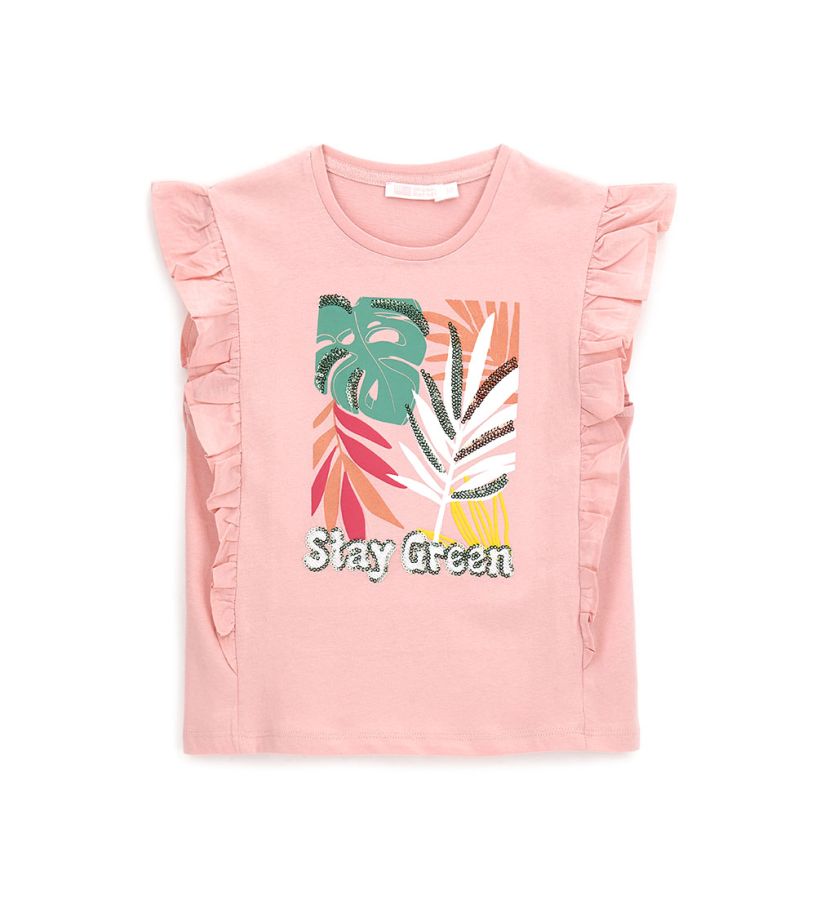 T-shirt with ruffles