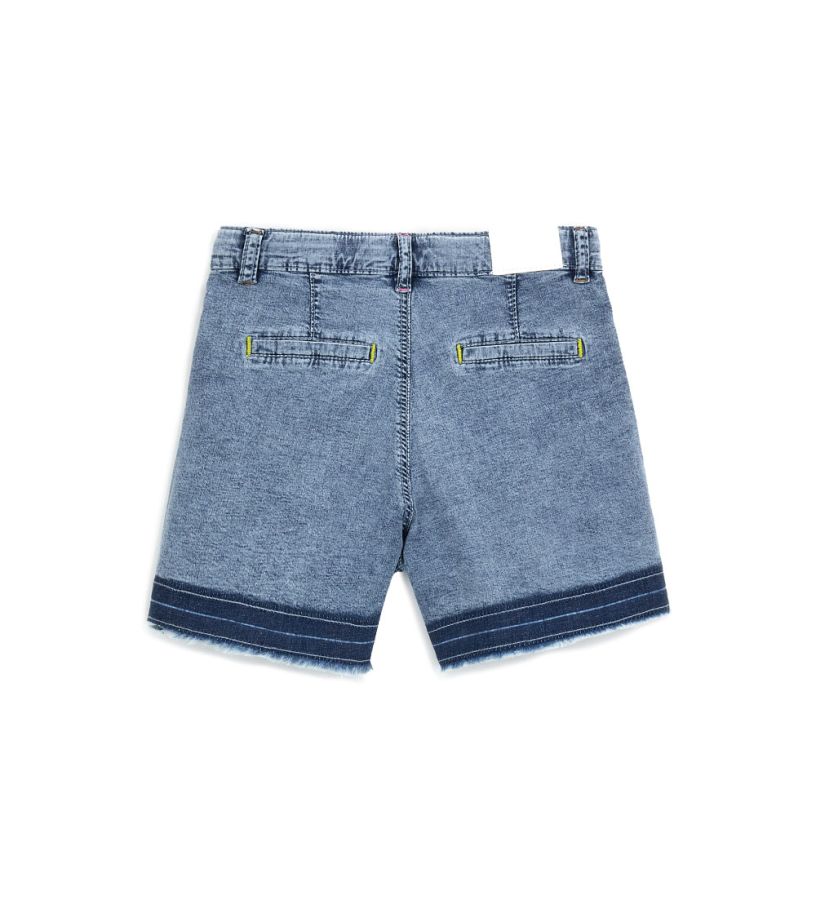 Fringed jeans shorts