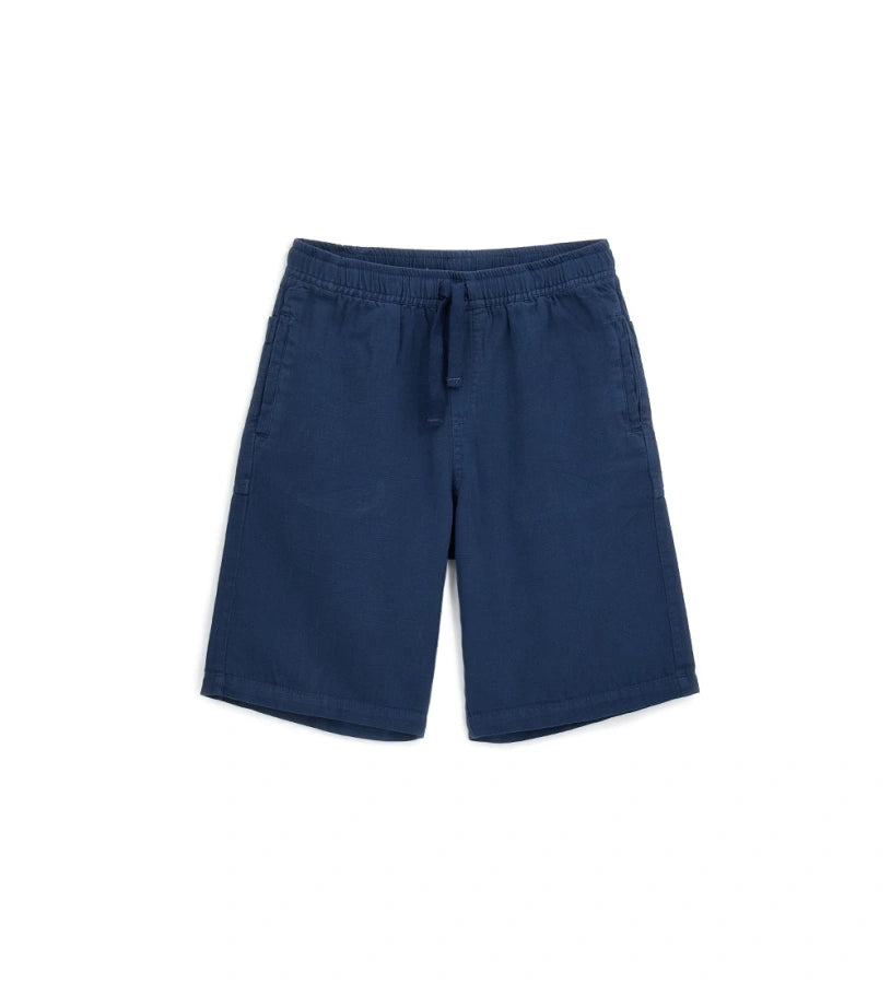 Linen mix bermuda shorts