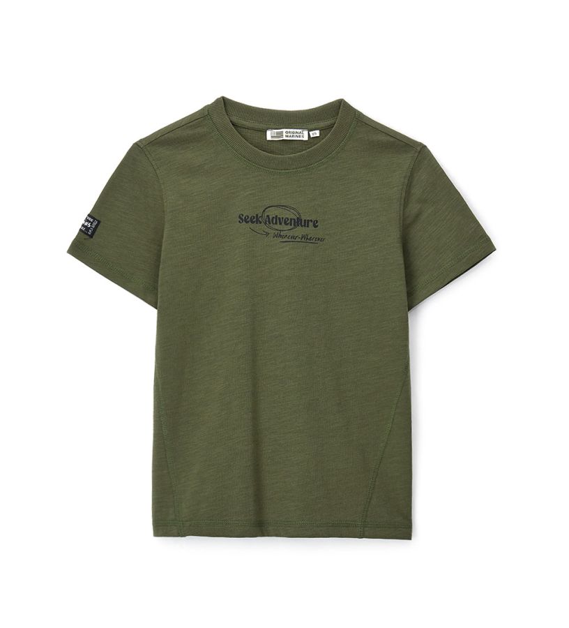 Flamed cotton t-shirt