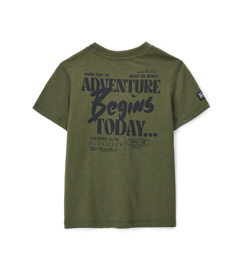 Flamed cotton t-shirt