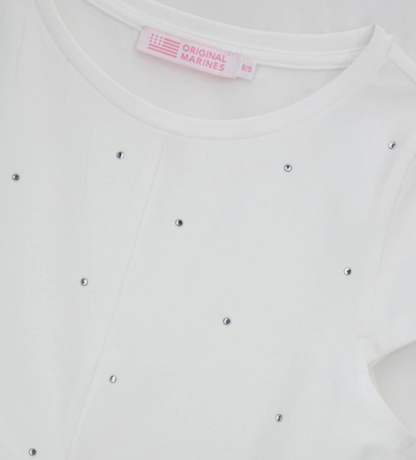 Crop t-shirt with crossover