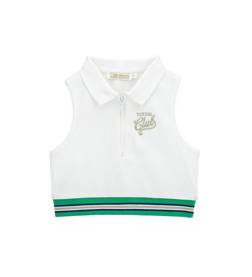 Polo with shirt collar