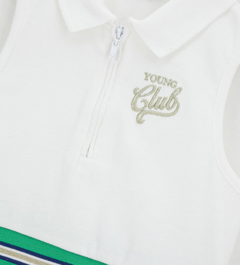 Polo with shirt collar