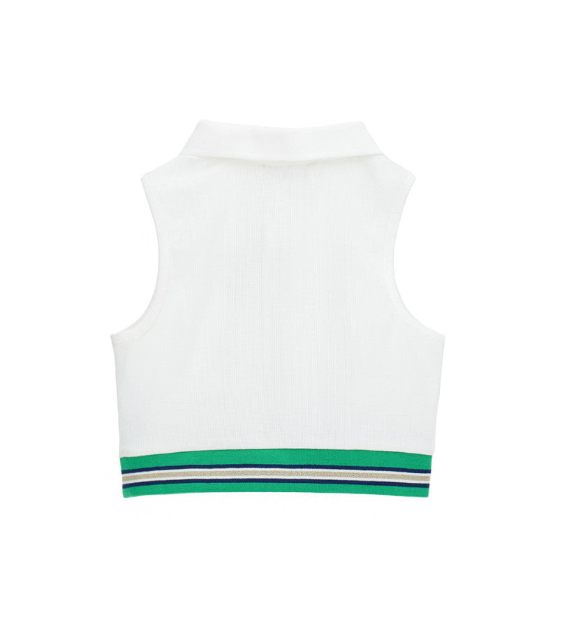 Polo with shirt collar
