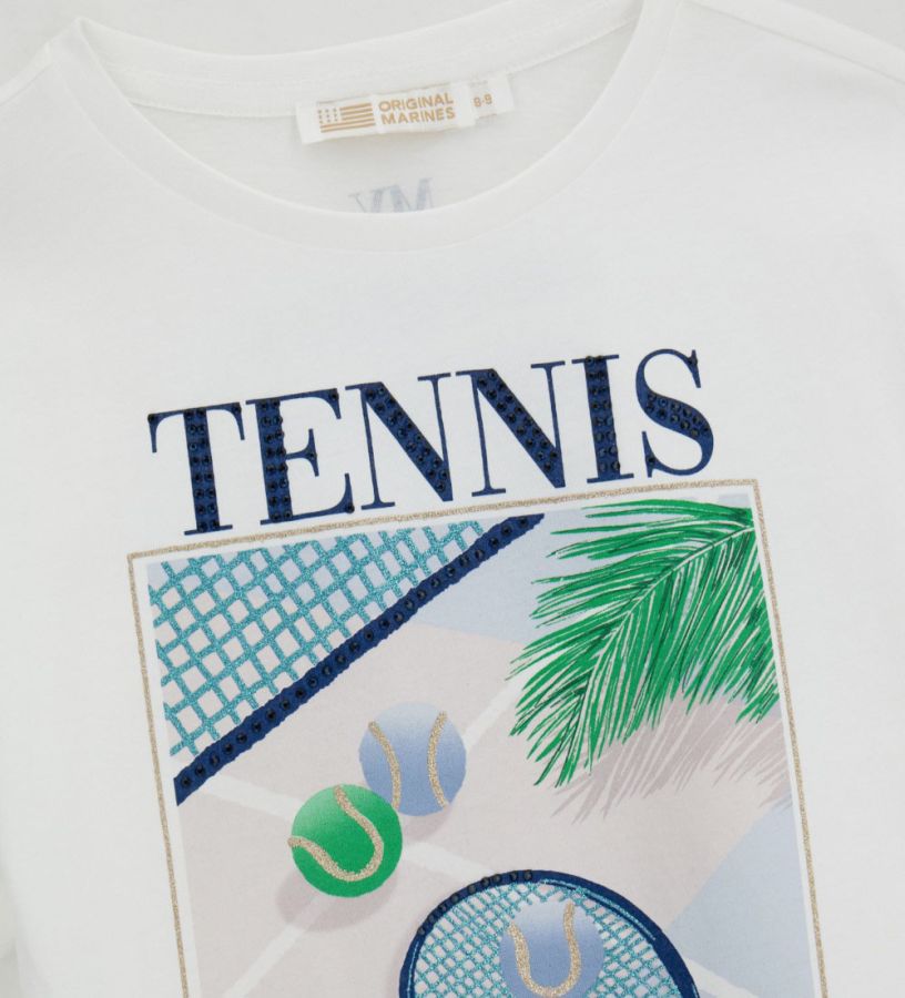 T-shirt with rhinestone