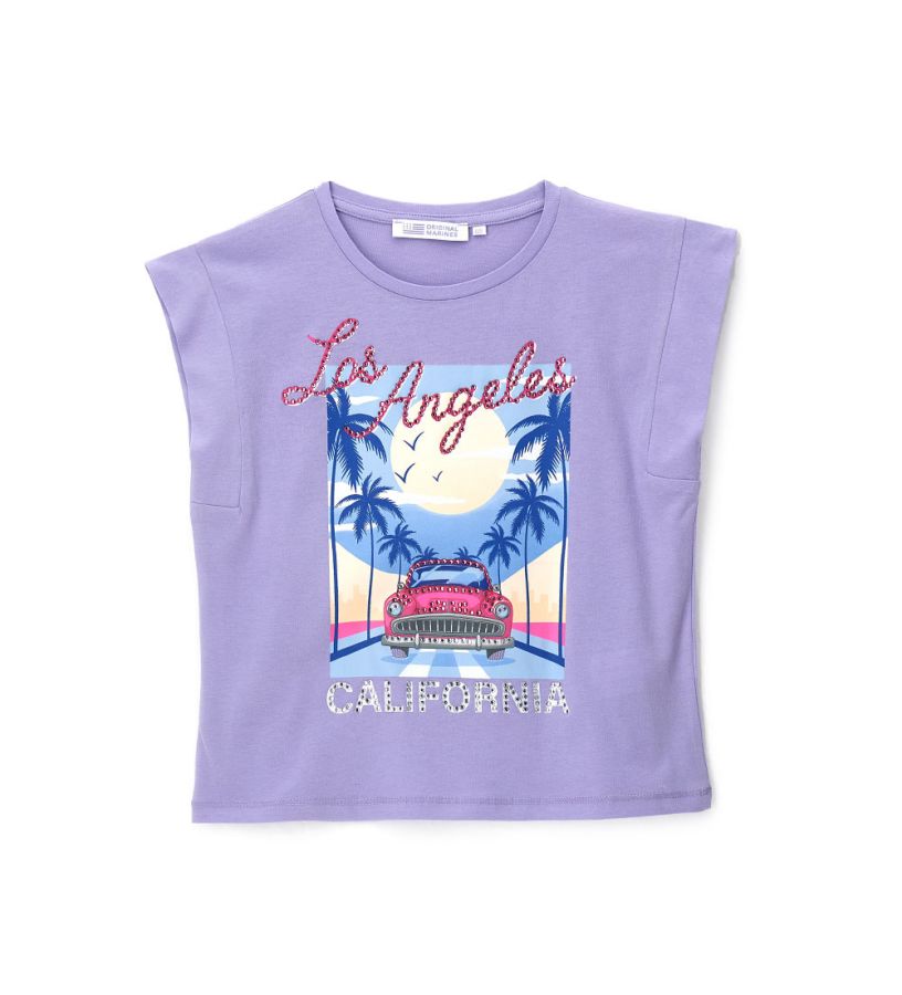 T-shirt with rhinestone