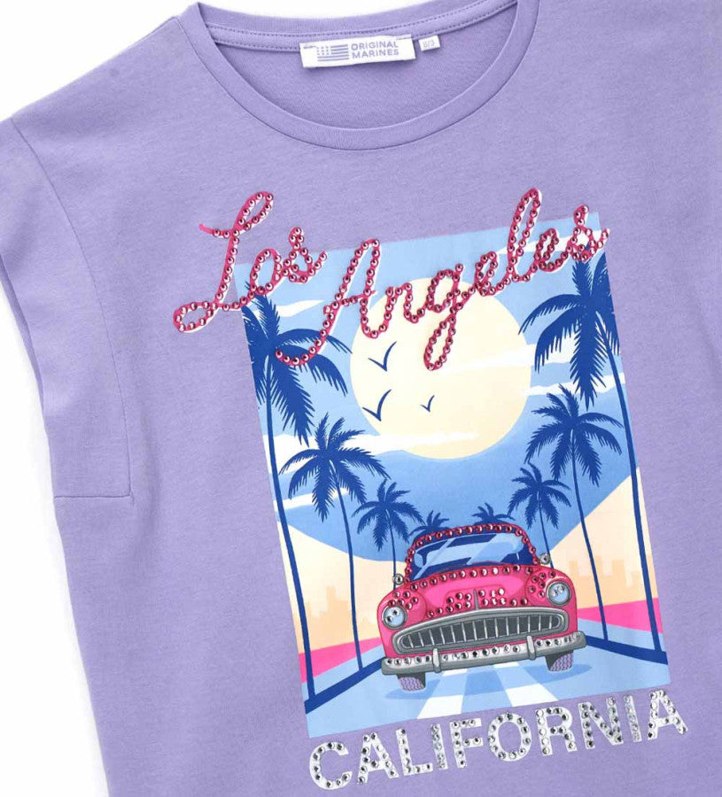 T-shirt with rhinestone