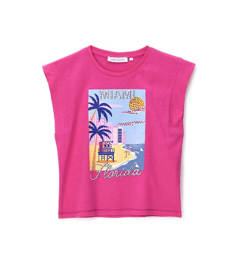 T-shirt with rhinestone