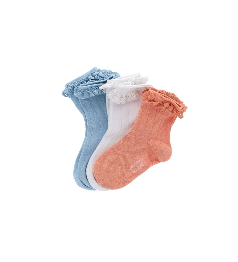 Tri-pack ribbed socks