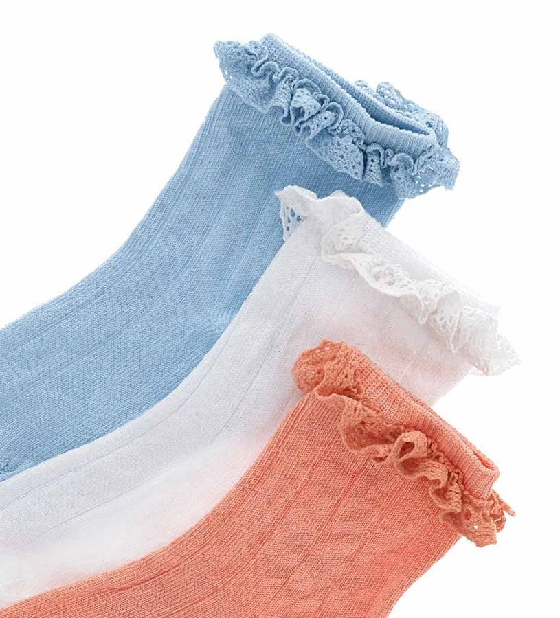Tri-pack ribbed socks