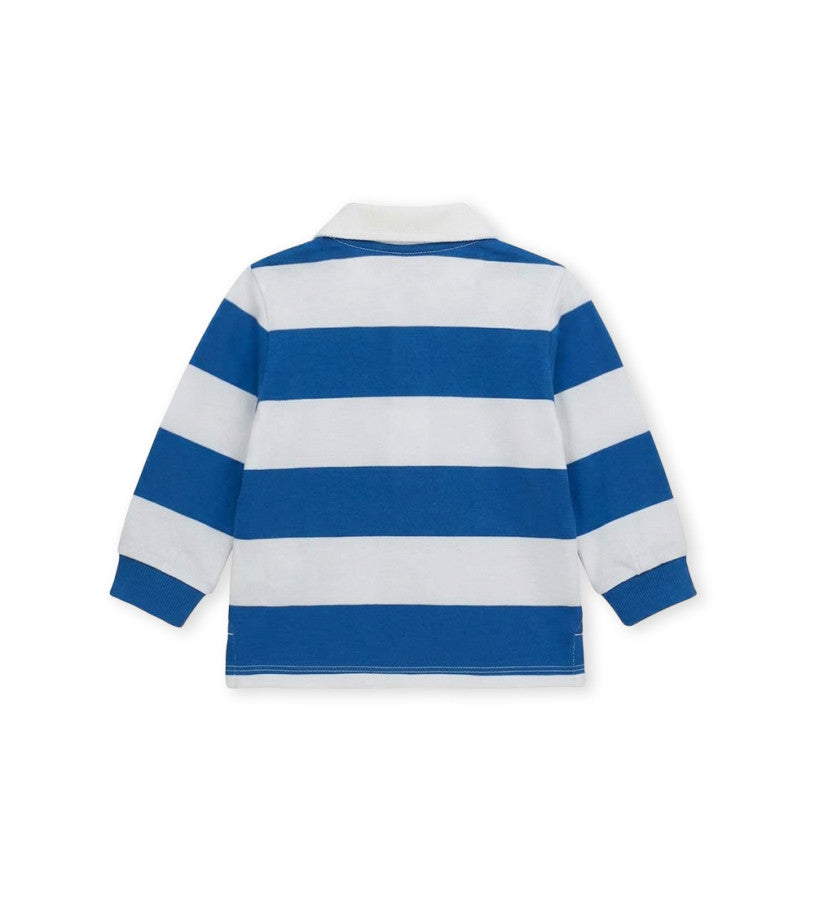Striped cotton polo shirt