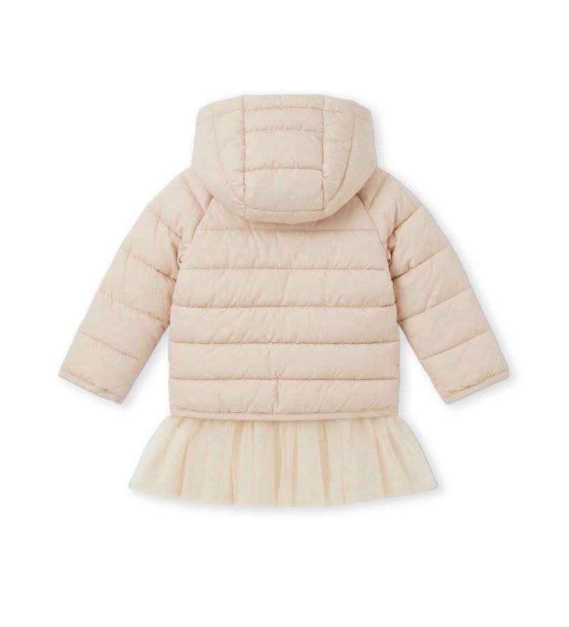 Padded jacket with tulle