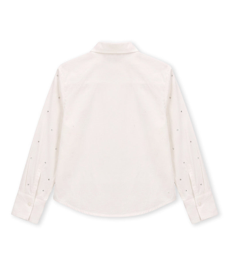 Shirt with rhinestone