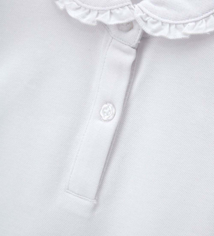 Polo shirt with ruffles