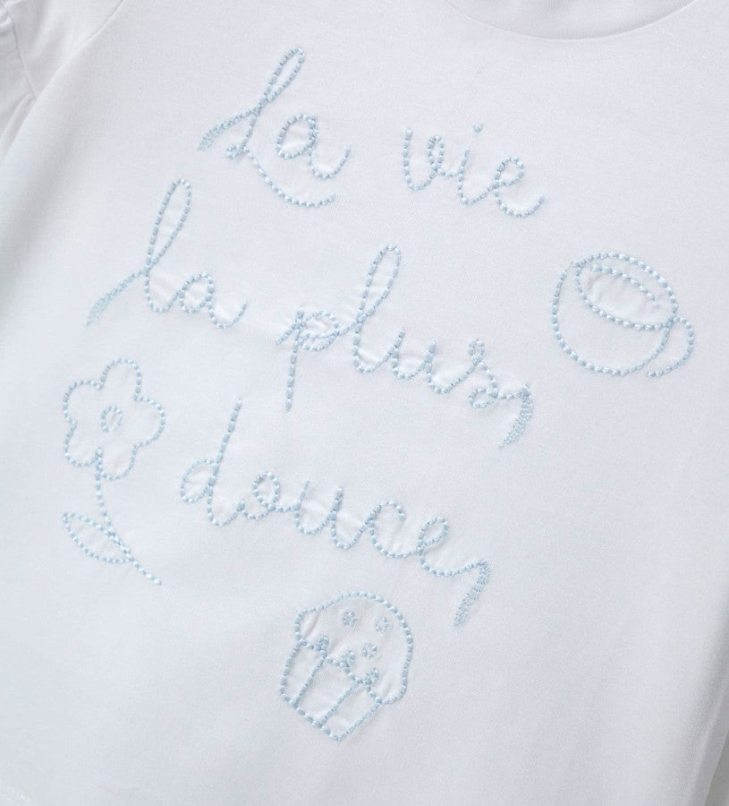 T-shirt with ruffles