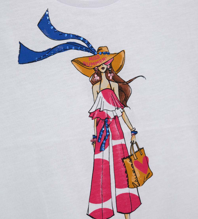T-shirt with rhinestone
