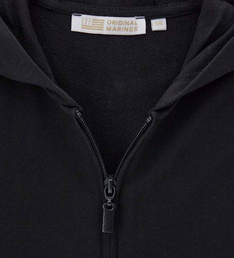 Hooded sweatshirt jacket