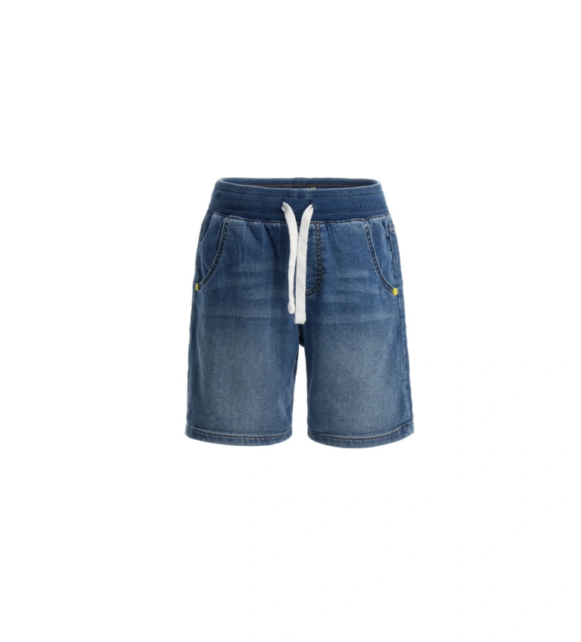 Elastic waist bermuda shorts