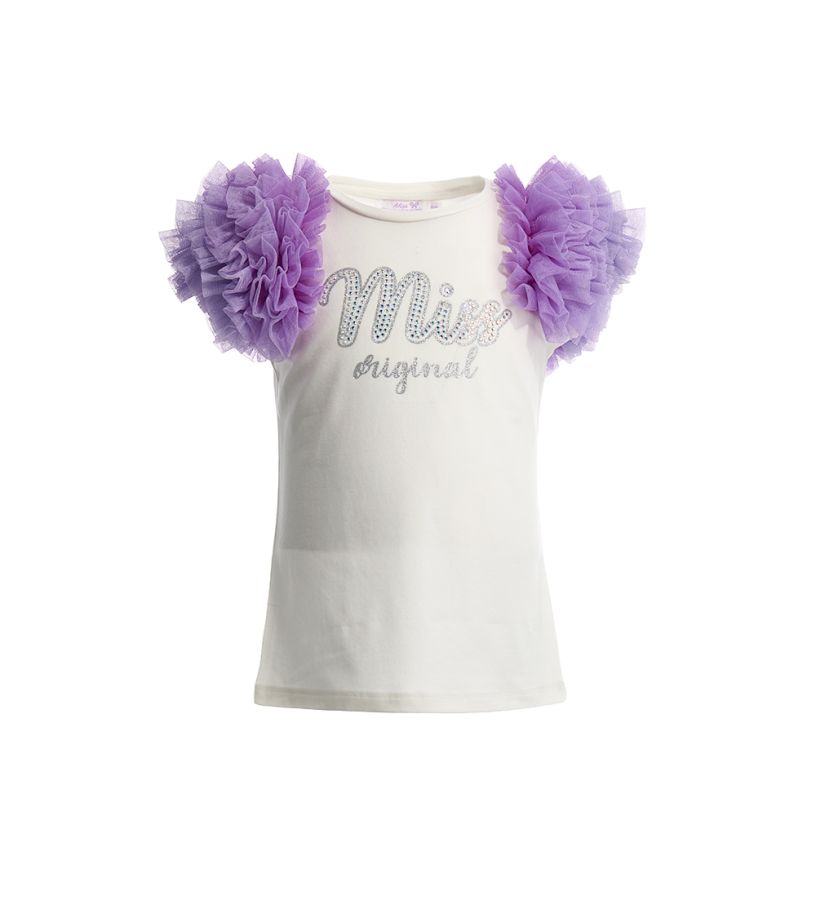 T-shirt with ruffles