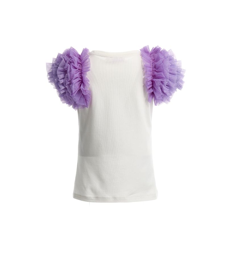 T-shirt with ruffles