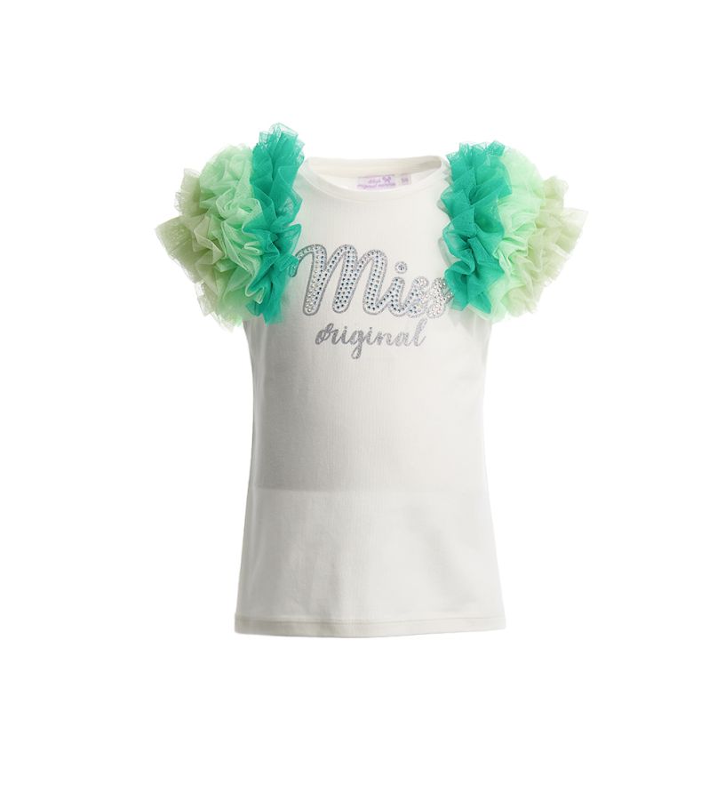 T-shirt with ruffles