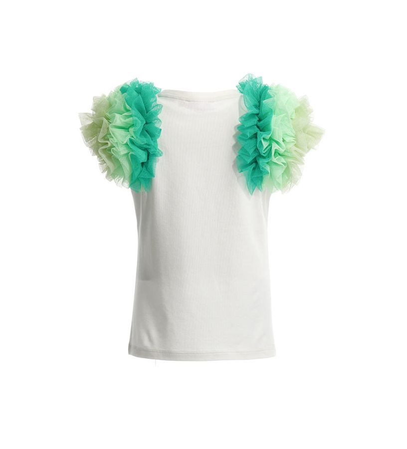 T-shirt with ruffles