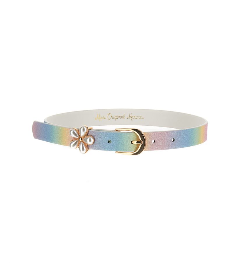 Glitter eco-leather belt