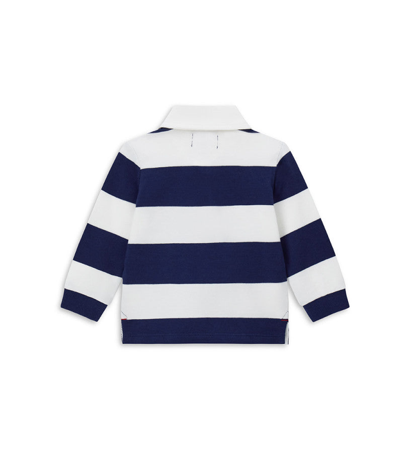 Striped cotton polo