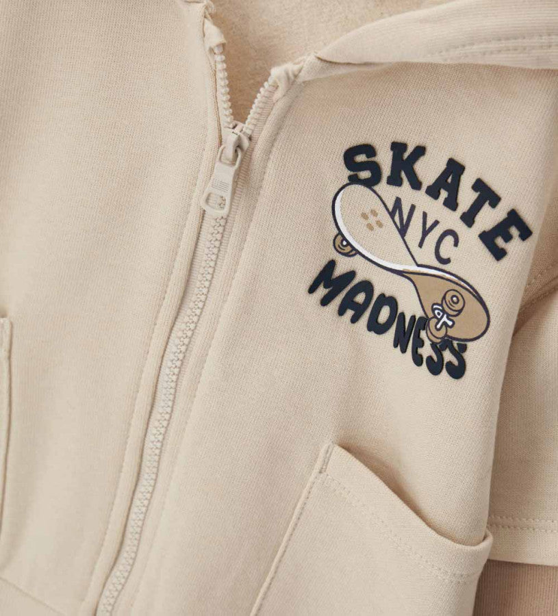 Double sleeve effect sweatshirt