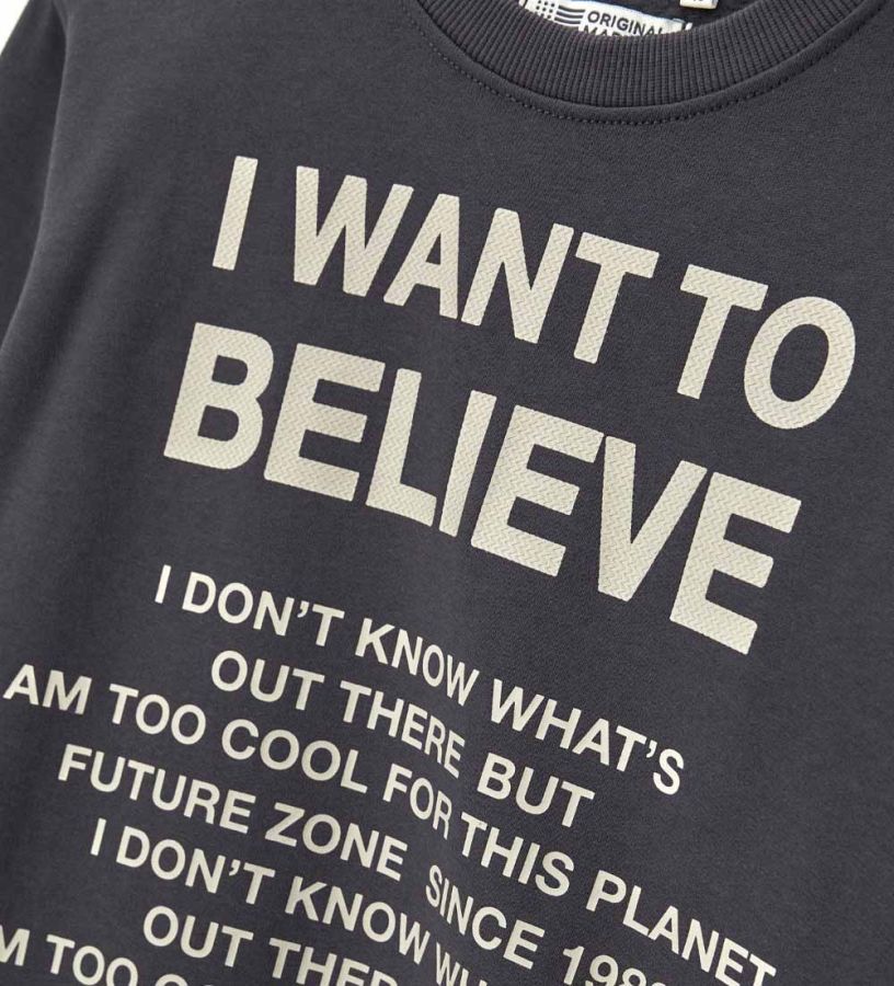 Oversized crew neck sweatshirt