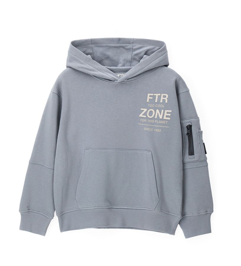 Oversized zip-up sweatshirt