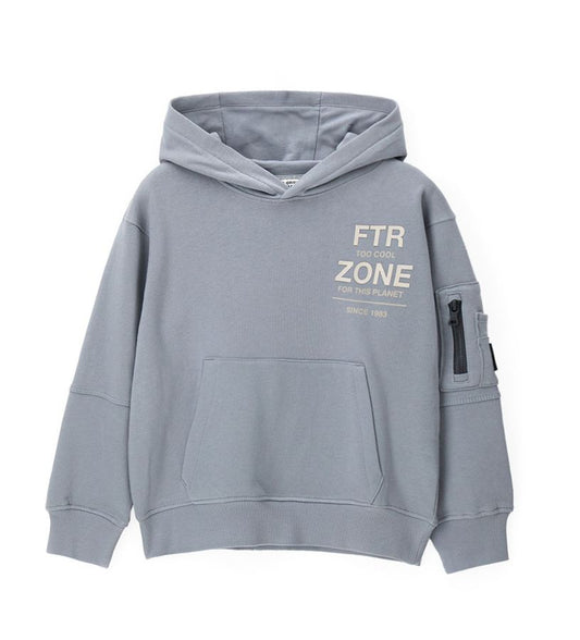 Oversized zip-up sweatshirt