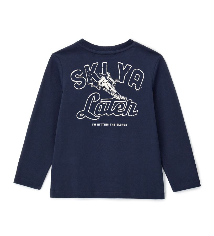 T-shirt with print and embroidery