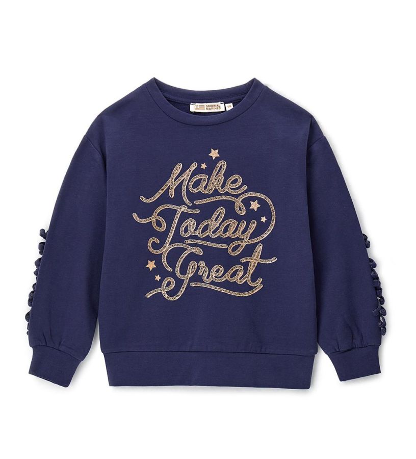 Glitter print sweatshirt