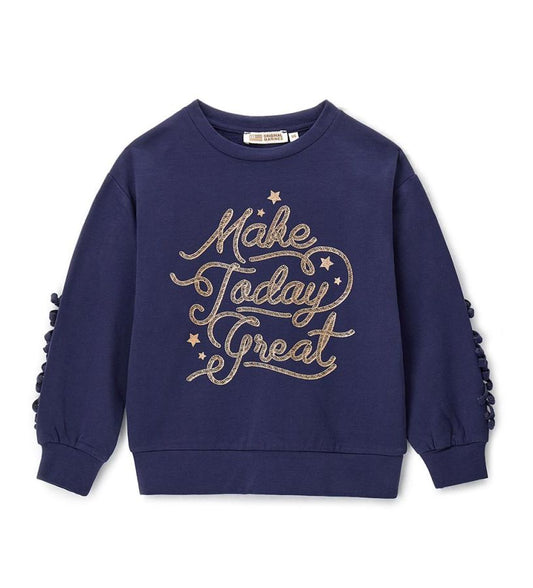 Glitter print sweatshirt