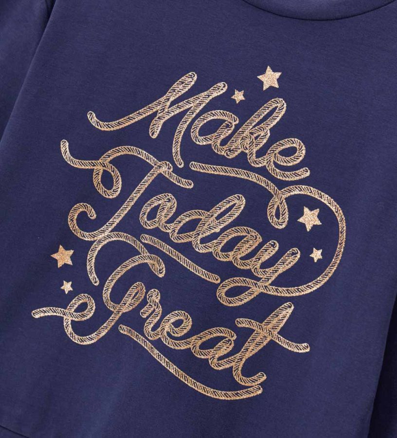 Glitter print sweatshirt