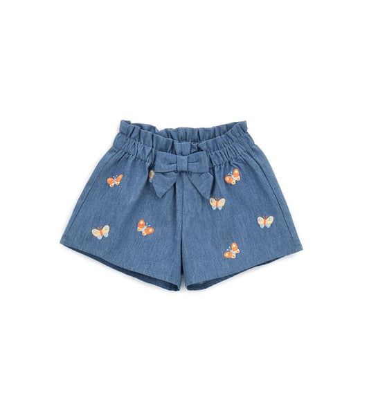 Bermuda shorts with ruffles