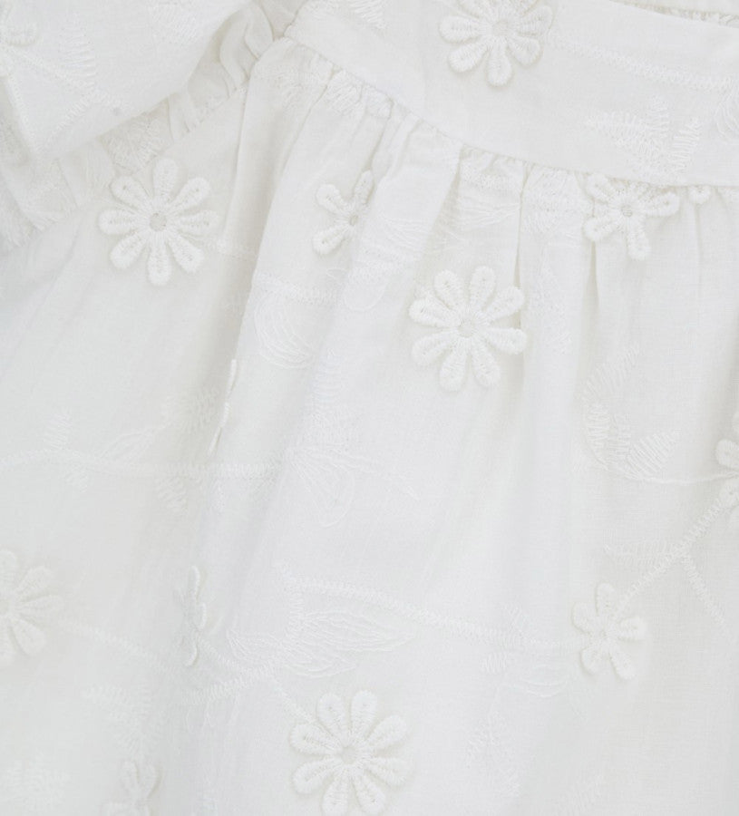 Blouse with frills