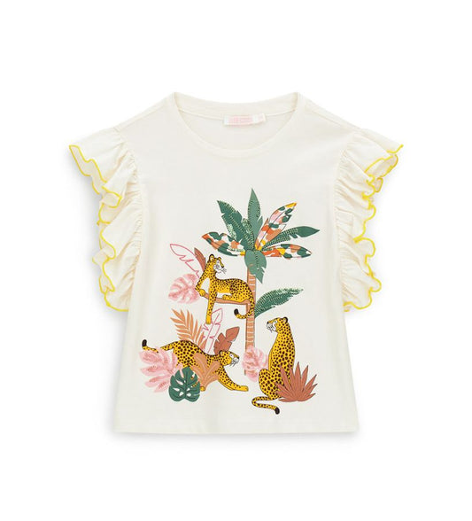 T-shirt with ruffles