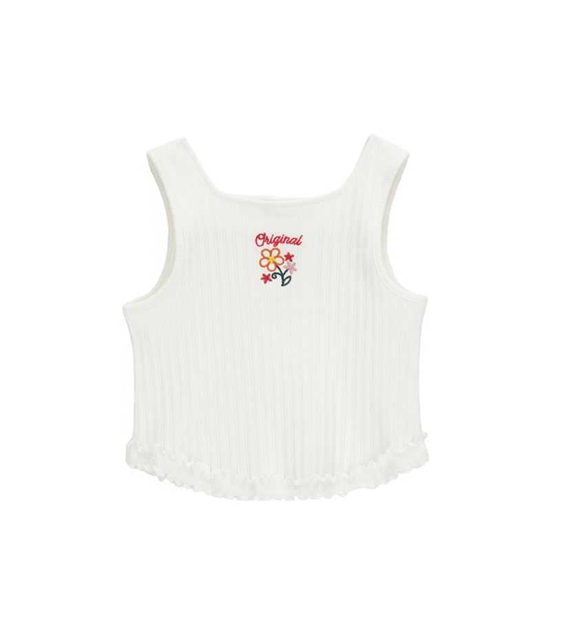 Tank top with ruffles