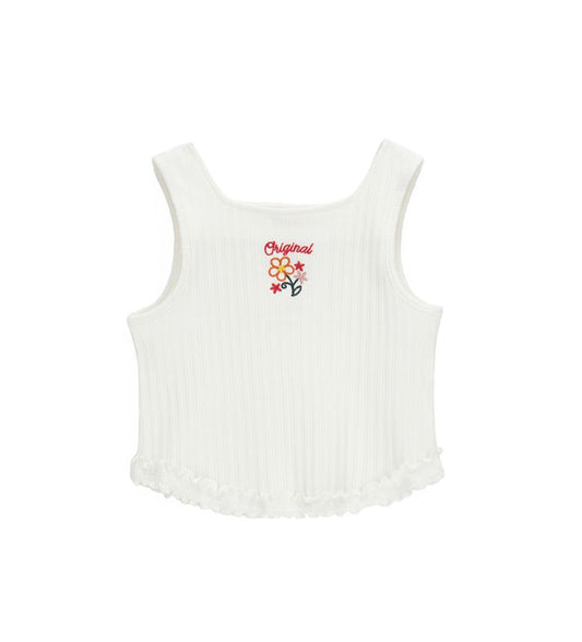 Tank top with ruffles