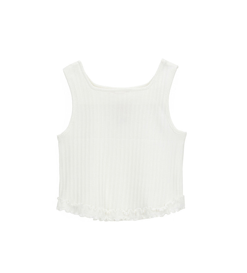 Tank top with ruffles
