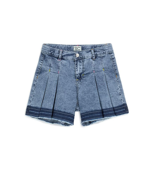 Fringed jeans shorts