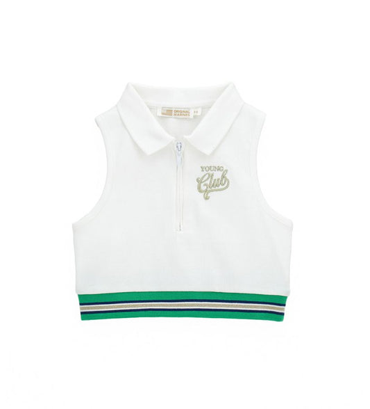 Polo with shirt collar