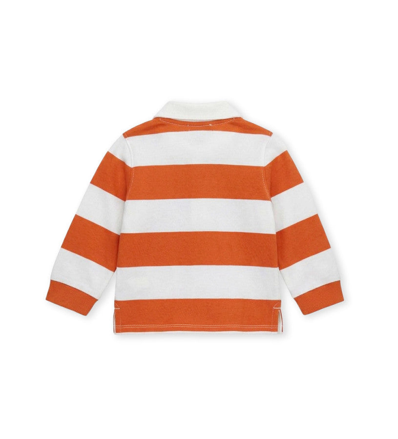 Striped cotton polo shirt
